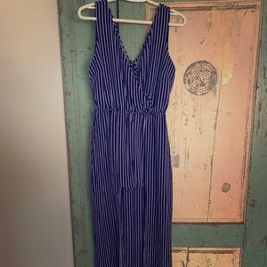 Blue stripped romper